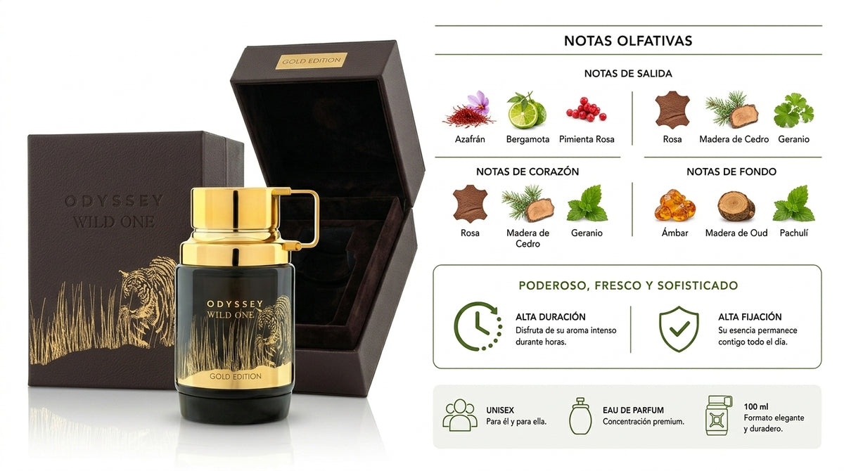 Armaf Odyssey Wild One Gold Edition Eau de Parfum 100 ml – Hombre