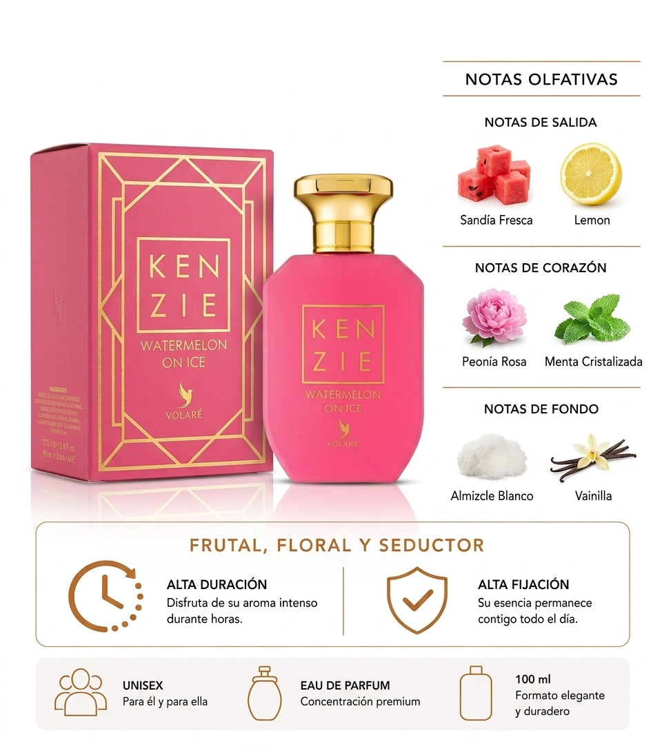 Eau de Parfum Kenzie Watermelon On Ice Unisex 100 ml – Volaré
