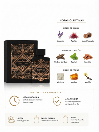 Badee Al Oud Oud for Glory Lattafa Eau de Parfum 100 ml para Hombre