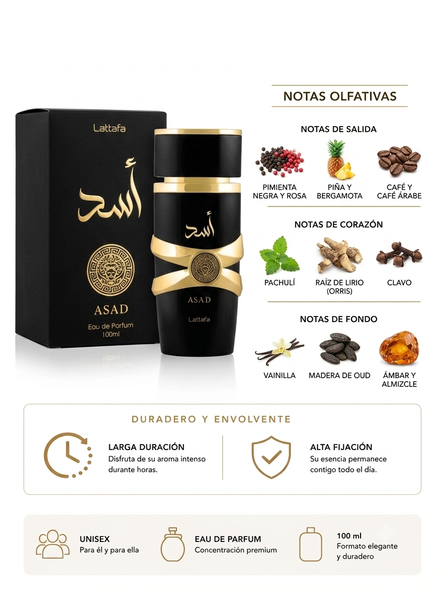 Asad – Eau de Parfum Original Hombre | 100 ml